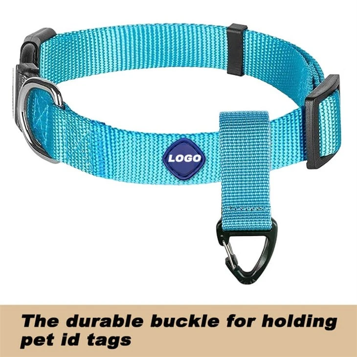 Adjustable Classic Solid Nylon Dog Collar